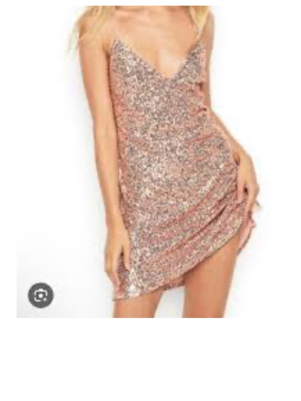Victoria Secret Sequin Slip Mini Dress in Rose Gold XS